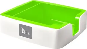 Desk card and business card holder TEKA BV400-Z green — compact tabletop organizer