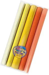Crepe paper roll ASTRA art-pap 25 x 200 cm, yellow shades, 5 colors