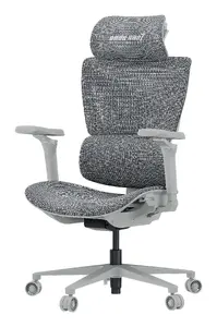 Tīkla spēļu krēsls Anda Seat X-Air Pro — sieta atzveltne, pelēks, platums 720 mm, maksimālais augstums 145 cm, ietilpība 150 kg