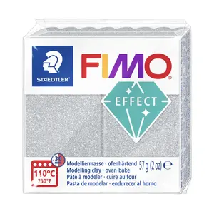 Children's modeling clay FIMO Staedtler FIMO 8010-81 — metallic silver, blister pack
