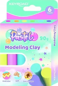Modeling Clay Keyroad KR972430 — round 6 × 15 g pastel colors, boxed mix