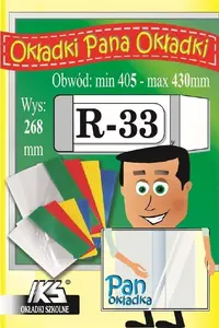 Book cover sleeves IKS adjustable R33 pack of 25, reusable protective covers