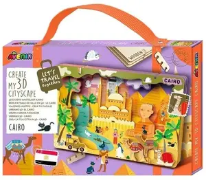 3D wooden puzzle AVENIR — Create Cairo Cityscape (model: Stwórz pejzaż miejski Kair)