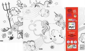Floor mat set VidaXL 2 pcs — transparent Unicorn and Mermaids (model 630802)