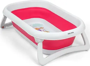 Складная детская ванночка Milly Mally Wanienka Aqua Pink – компактная переносная ванна для младенцев