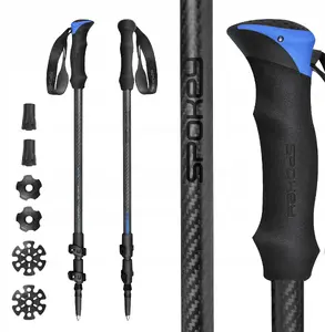 Trekking poles SPOKEY ATOM – ultralight carbon fiber adjustable hiking poles