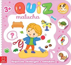 Aksjomat Quiz with Stickers 3–4 years — Aksjomat children's quiz book with dog stickers