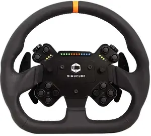 Stūre Simucube Valo GT-23 SC3 320 mm diametrā GT-Design SC3 ātrās atslēgas melna āda