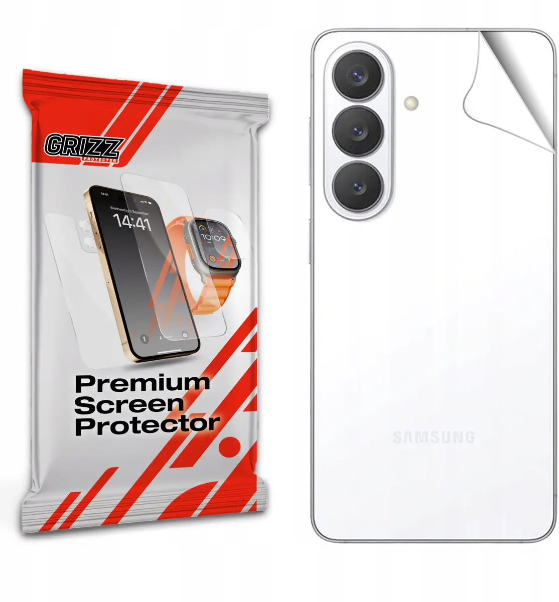 Aizmugures aizsargplēve GrizzGlass SatinSkin priekš Samsung