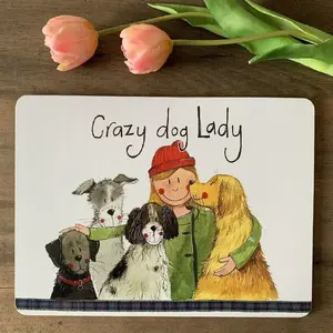 Plate Mat TEKA MT56 Crazy Dog Lady decorative placemat by TEKA