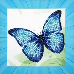 Diamond Dotz Diamond Dotz Blue Butterfly Quick Dotz — набор для творчества с готовыми смолёвыми стразами