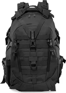 Mugursoma Offlander Survival Trekker 25L — 25 l pārgājienu un izdzīvošanas soma, melna