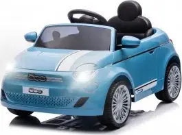 Elektroauto milly mally Fiat 500e Blue — bateriju darbināms bērnu transportlīdzeklis, modelis 5915