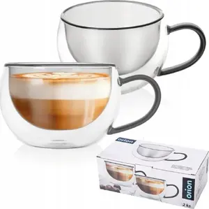 Termoglāzes ar dubultām sienām ORION DOUBLE 300 ml — komplekts 2 gab. kafijai un tējai