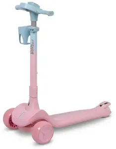Three-wheeled scooter Toyz Satura Pink — stable kids scooter, adjustable handle, foldable
