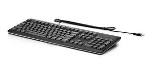 Vadu USB pilna izmēra klaviatūra HP — pilna izmēra (100%), USB, membrāna, melna