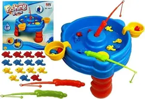 Игровой набор для рыбалки LEANToys 15 предметов — магнитные рыбки и удочки, модель 6649