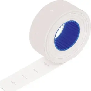 Price labels Grand white two-row simple labels, pack of 5