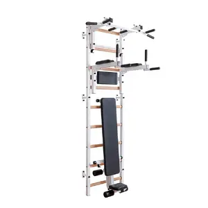 Sienas vingrošanas siena BenchK Professional 733W — platums 670 mm, augstums 2400 mm, slodze 150 kg, melns/balts