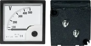 Analog Volt and kW Meter BLOW 51-350# — large 500 V panel instrument
