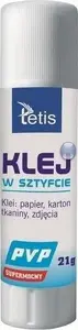 Līme stienītī Tetis Klej w sztyfcie PVP caurspīdīga 21 g — 12 gab. iep.