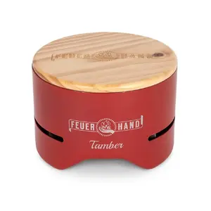 Tabletop Charcoal Grill Ambiance Feuerhand Tamber — cooking Ø 19.3 cm, red, steel corpus, enamelled grate