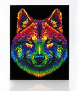 Diamond Dotz Adults Flocked Neon Wolf — Diamond Painting Kit (Adult) by Diamond Dotz