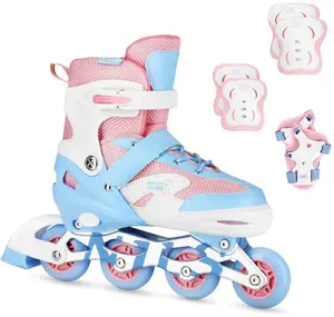 Protective Gear Set for Roller Skates Nils Extreme Moonbeam — White, Size L (39–42)