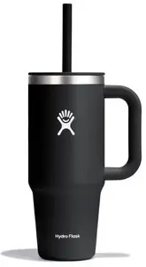 Ceļojumu krūze Hydro Flask 24 oz (710 ml) All Around Travel Tumbler — melna, divslāņu vakuuma izolācija