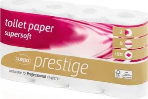 Tualetes papīrs wepa Satino Prestige 2 kārtas — iepakojums 8 ruļļi
