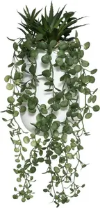 Hanging Artificial Plant in Pot Art-Pol model 181501 — decorative faux hanging greenery