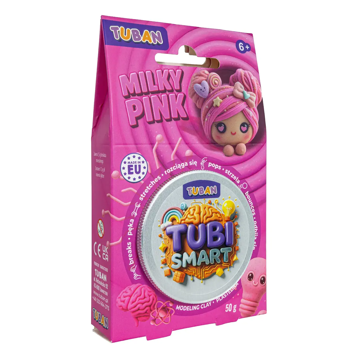 Пластилин TUBAN Tubi Smart молочно-розовый 50 г Photo 2