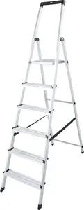 Aluminium single-sided freestanding ladder Krause Solidy 6-step (model 126245)