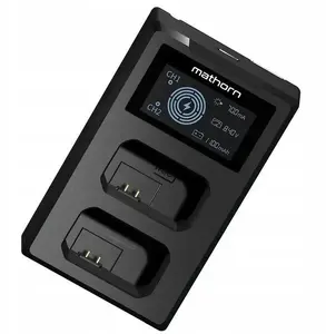 Divkanālu lādētājs Mathorn MBC-D120 USB-C priekš Sony NP-FW50 akumulatoriem