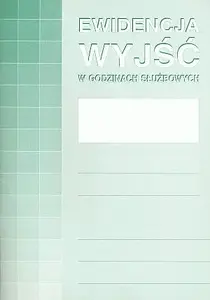 Attendance Register Book Michalczyk & Prokop A4 Ewidencja wyjść w godzinach służbowych 574-1