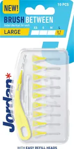 Toothbrush Interdental Picks Jordan CZYŚCIKI IDB 0.7 mm Yellow, pack of 10