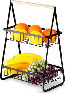 Fruit and Bread 3-Tier Basket Vilde model 229155, three levels for kitchen countertop storage