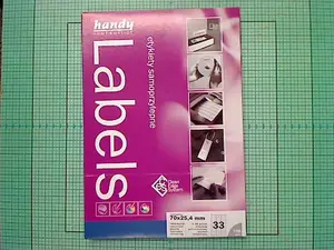 Label sheets EMERSON A4 70 x 25.4 mm adhesive white – pack