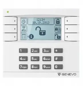 Genevo PRiMA LCD WH-WH grafiskais LCD manipulators signalizācijas/kontroles paneļiem