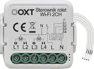 Модуль управления жалюзи OXT T228 — мини Wi‑Fi Tuya для 2 рулонных штор