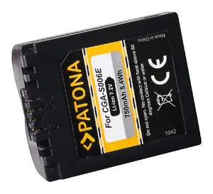 Camera/Camcorder battery PATONA PT1042 Lithium‑Ion 750 mAh — 44.2×35.6×18.5 mm