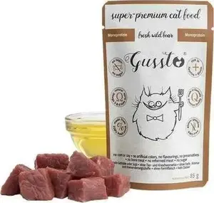 Консервы для кошек GUSSTO FRESH Дичь (дикая свинья) 85 г — пауч