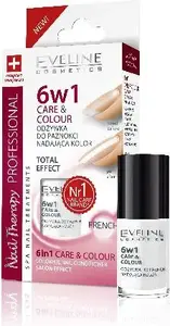 Nagu kopšanas laka Eveline Care & Colour French 6 in 1, 5 ml (087483)