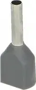 Изолированная двойная гильза ORNO OR-KK-8101/2,5/10/B2, макс. сечение 2,5 мм², медная втулка 10 мм, упаковка 25 шт.