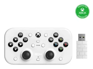 Gamepad 8Bitdo Lite SE White — RF/USB, Wired & Wireless, USB-C, Built-in Li‑Ion Battery, for Xbox One/Series X/Series S
