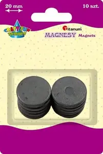 Round Magnetic Discs Titanum, diameter 20 mm, pack of 10 - CRAFT-FUN