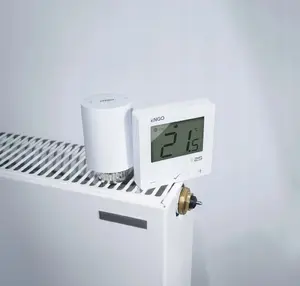 Heating control kit Engo E25-BATW-4 + ETRV-M30 — wireless thermostat set, white