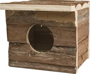 Wooden Small Pet Hut Panama Pet PP-50044 — 15×13×14 cm for Rodents