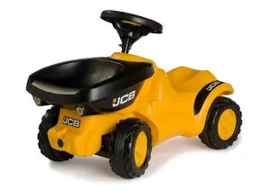 Braucamrīks-traktors rolly toys rollyMinitrac Dumper JCB, 1.5–4 gadi, 4 riteņi, melns/dzeltens
