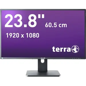 TERRA 3030250 Datora monitors 60.5 cm (23.8") Full HD LED Melns 1920 x 1080 pikseļi IPS 5 ms VESA Stiprinājums Augstuma regulēšana Iebūvēti skaļruņi